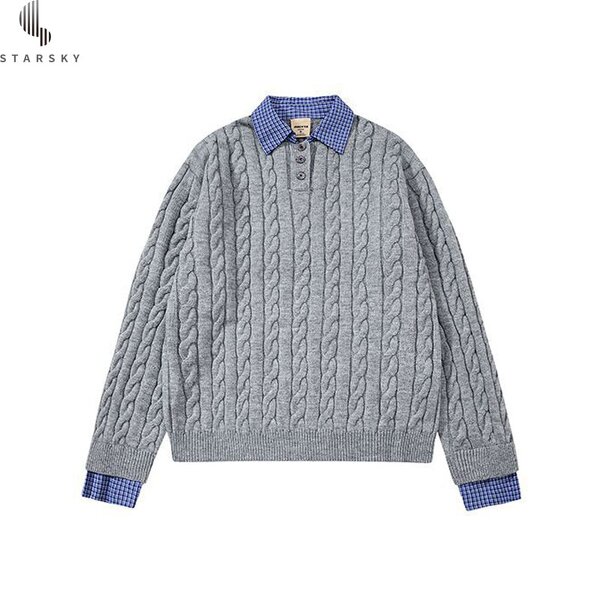 Men's Cardigan Manufacturer - OEM 2025 Winter Retro Loose High Collar Knitted Casual