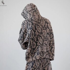 Hoodie Set Supplier - OEM New Arrivals Retro Leopard Striped Pullover Y2K Loose