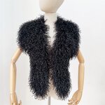 Ladies Fur Vest Factory - OEM New Sexy Backless Fur Collar Halter Top