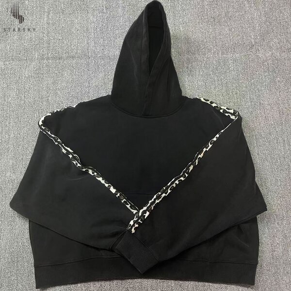 Tracksuit Supplier - OEM High Street French Terry Leopard Print Double Layer