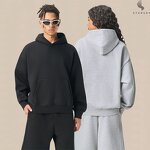 Men's Hoodies Manufacturer - OEM Men's Solid 350G Boxy Sweater American Hip Hop