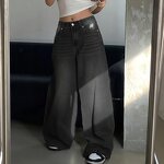 Women's Jeans Factory - OEM High Street Large Pocket High Waist Cargo Design Loose