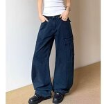 Women's Jeans Manufacturer - OEM Custom Vintage Baggy Ripped Wash Denim Loose