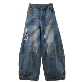 Women's Jean Shorts Supplier - OEM Custom New Heavy Denim Straight High Waist Diamond