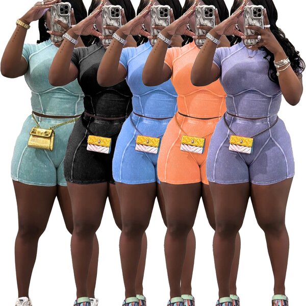 Women's Two-piece Set Manufacturer - OEM Women Clothing Fashion Sexy Hollow Button Knitted