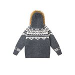 Men's Cardigan Sweater Factory - OEM 2025 Winter New Style Hip Hop Diablo Skull Jacquard