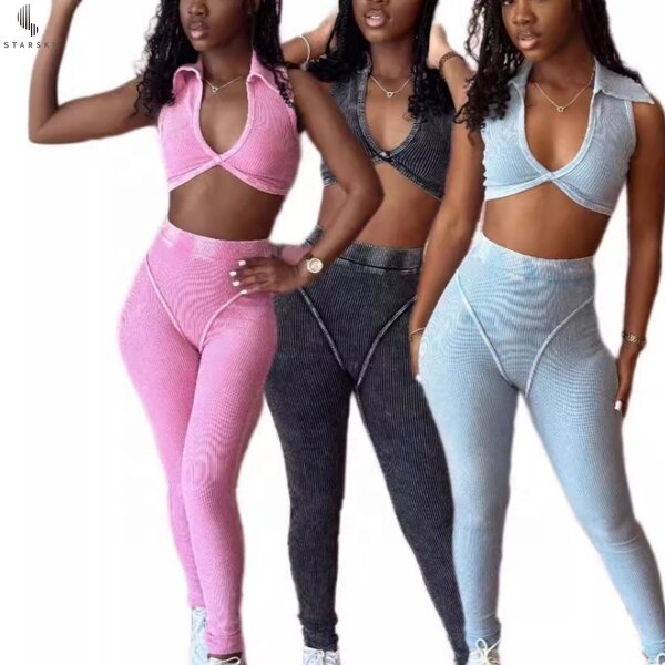 Women's Two Piece Set Factory - OEM 2024 New Arrivals Multi Color Patchwork Long Sleeve