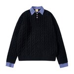 Men's Cardigan Manufacturer - OEM 2025 Winter Retro Loose High Collar Knitted Casual