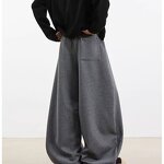 Men's Track Pants Supplier - OEM Men's 350G Fleece Mid Waist Casual Loose