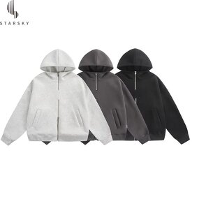 Men's Hoodie Supplier - OEM 2025 New Solid Loose Hooded Sweatshirt Custom