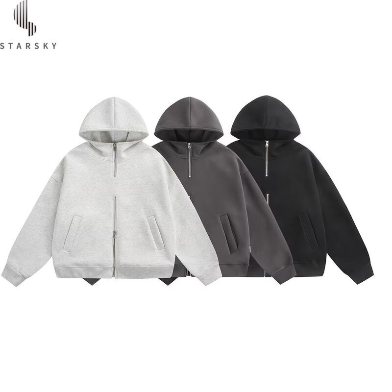 Men's Hoodie Supplier - OEM 2025 New Solid Loose Hooded Sweatshirt Custom