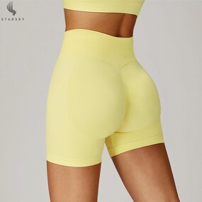 Women's Yoga Shorts Supplier - OEM Women's High-Waist Running Breathable Quick-Drying