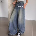 Women's Jeans Factory - OEM High Street Large Pocket High Waist Cargo Design Loose
