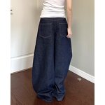 Women's Denim Shorts Factory - OEM 2025 Summer Women's Rhinestone Loose Denim Pants