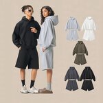 Men's Hoodies Manufacturer - OEM Men's Solid 350G Boxy Sweater American Hip Hop