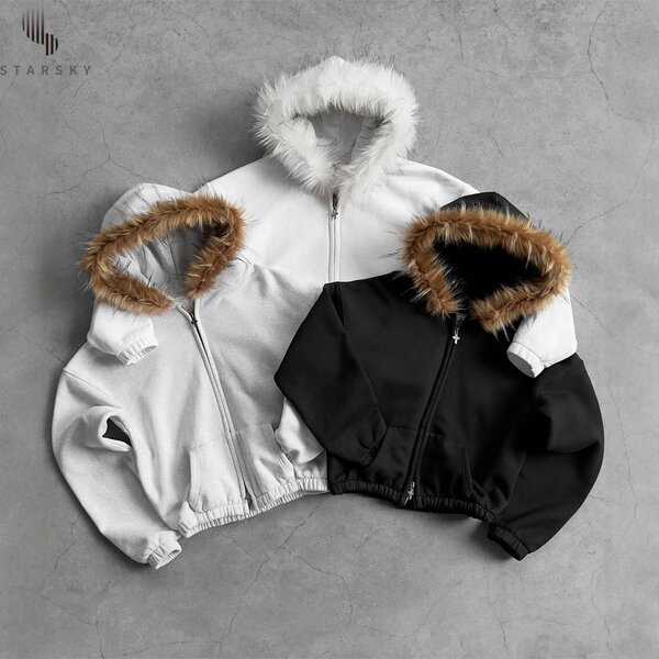 Men's Hoodie Supplier - OEM Wholesale Embroidered Zipper Harajuku Style Loose