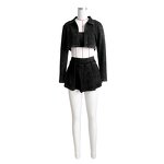 Women's Bra Set Factory - OEM Fashion Sexy Solid Color Threaded Two Piece Set