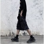 Men's Denim Shorts Supplier - OEM High Street Retro Wide Leg Breathable Loose