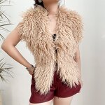 Ladies Fur Vest Factory - OEM New Sexy Backless Fur Collar Halter Top