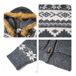 Men's Cardigan Sweater Factory - OEM 2025 Winter New Style Hip Hop Diablo Skull Jacquard