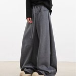 Men's Track Pants Supplier - OEM Men's 350G Fleece Mid Waist Casual Loose