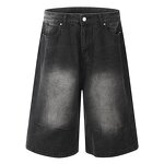 Men's Shorts Factory - OEM Custom Retro Gray Solid Elastic Waist Cropped