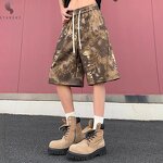 Men's Denim Shorts Supplier - OEM New High Street Vintage Washed Casual Loose