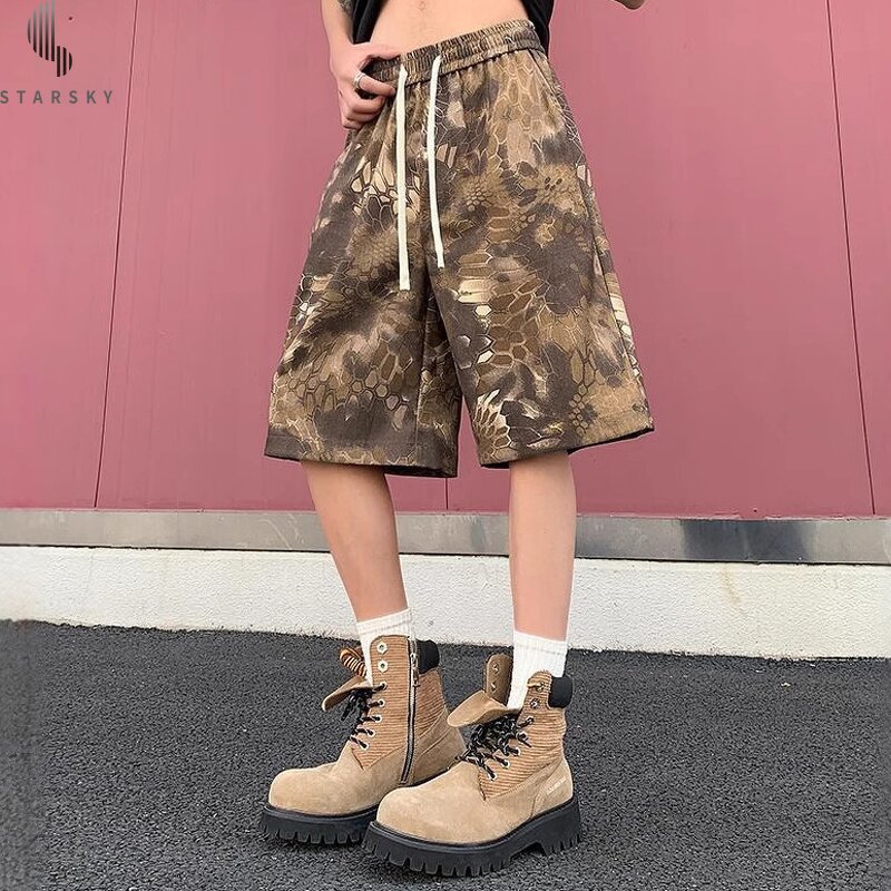 Men's Denim Shorts Supplier - OEM New High Street Vintage Washed Casual Loose