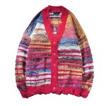 Men's Cardigan Manufacturer - OEM 2024 Men Knitted Basic V-neck Solid Color