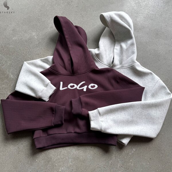 Women's Hoodies Factory - OEM Crewneck Casual Hooded Sports Boxy Crop Top