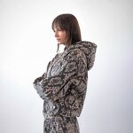 Hoodie Set Supplier - OEM New Arrivals Retro Leopard Striped Pullover Y2K Loose