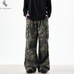 Men's Cargo Pants Manufacturer - OEM Men's Retro New Loose Straight Wide Leg