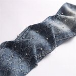 Men's Jeans Manufacturer - OEM Custom Punk Style Slim-fit Embroidered Rhinestone