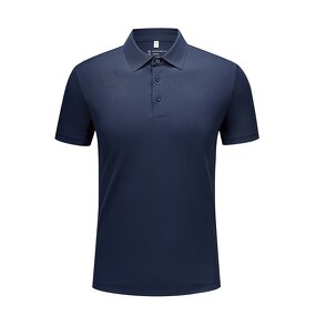 Men's Polo Shirts Supplier - OEM Men's Casual Short-Sleeved Knitted Custom Logo