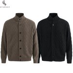 Men's Cardigan Supplier - OEM American Retro Fair Island Jacquard Silk Collar Sweater