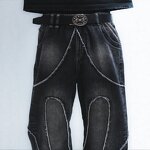 Men's Jeans Supplier - OEM Wholesale Vintage Medium Wash Retro Loose Baggy