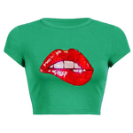 Women's T-Shirt Factory - OEM 2025 Retro Hot Girl Acid Wash Short Sleeve Cotton