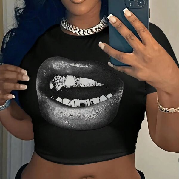 Women's T-Shirt Supplier - OEM Custom Women's Slim Solid Breathable Blank Short Sleeve