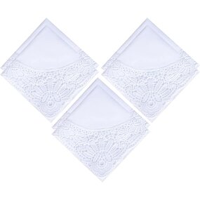 Lace Handkerchief Supplier - OEM Cotton Crochet Embroidery Hankies
