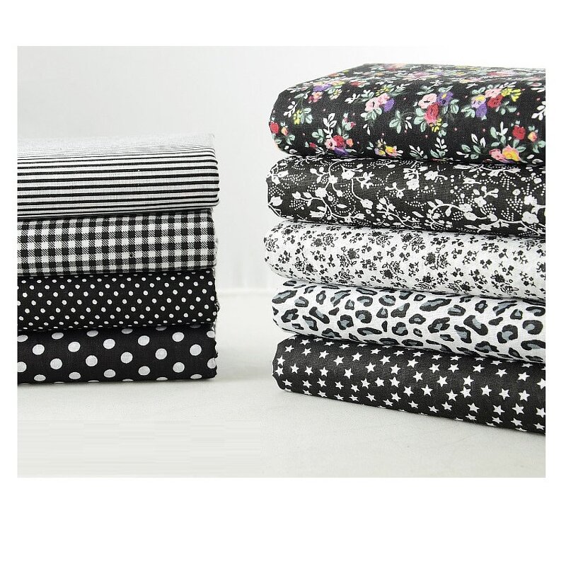 Floral Fabric Factory - OEM 9pcs Black Series Cotton Quilting Squares