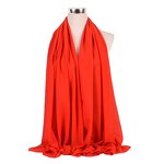 Muslim Headscarf Factory - OEM Women's Solid Chiffon Long Hijab Scarf