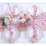 Gauze Napkins Supplier - OEM 16.5in Reusable Boho Pink Cheesecloth