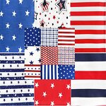 Patriotic Fabric Supplier - OEM 7pcs Cotton Twill Quilting Squares