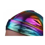 Holographic Durag Supplier - OEM Premium Polyester Long Tail Bandana