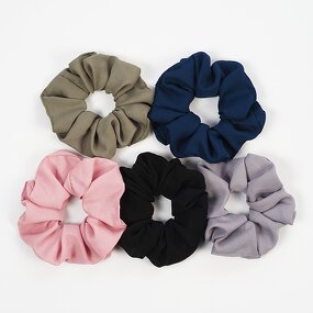 Chiffon Scrunchies Factory - OEM Girls Soft Solid Color Hair Ties
