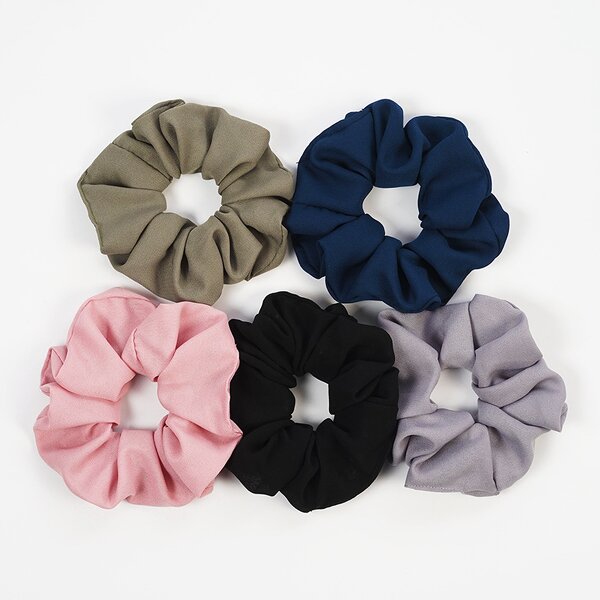Chiffon Scrunchies Factory - OEM Girls Soft Solid Color Hair Ties