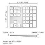 Wireless Numeric Keypad Factory - OEM OEM Silver Grey Scissor-Style BT