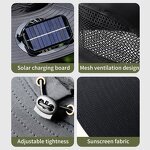 Solar Sun Hat Supplier - OEM Outdoor Wide Brim 2 Solar Fan UPF 50+