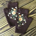 Knitted Gloves Supplier - OEM Winter Plain Casual Women's Warm Full Finger
