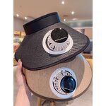 Fan Sun Hat Factory - OEM Summer Solar Energy Straw Visor Wide Brim